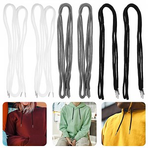 unbranded 12Pcs Elastic Drawstring Cord For Pants Replacement Drawstring Black Polyester Adjust Waist Men Women