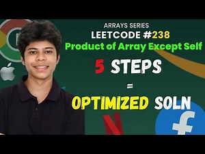 LeetCode 238 Explained | Google Level 1 Question | 5 Steps from Brute Force to Optimal
