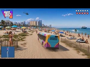 GTA 6 NEW Gameplay Leak, Bus On Beach, Lucia, CyberLeek, Map Leaks. Trailer 3 (Grand Theft Auto VI)