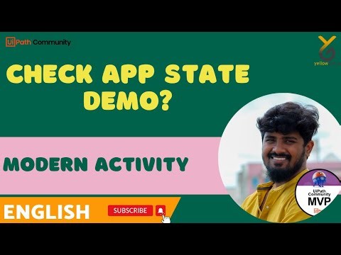UiPath | Check App State | Modern Activity | Login Demo | English | Yellowgreys