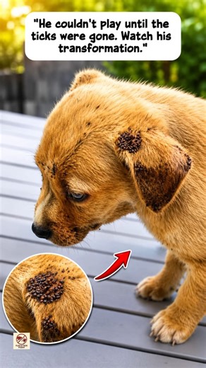Puppy Infested With Tick Colony – Before & After Will Shock You