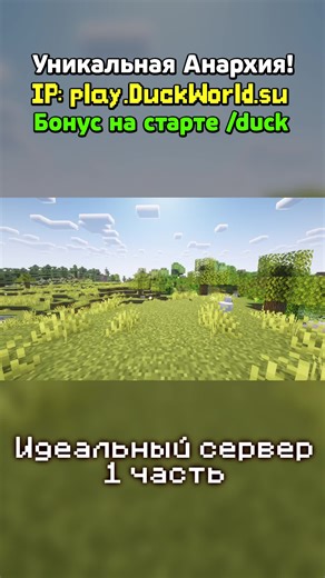 IP: play.DuckWorld.su #майнкрафт #minecraft #майнкрафтсервер