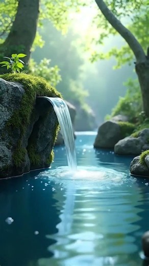 Deep Blue Forest Waterfall 💙💧 | ASMR for Deep Sleep