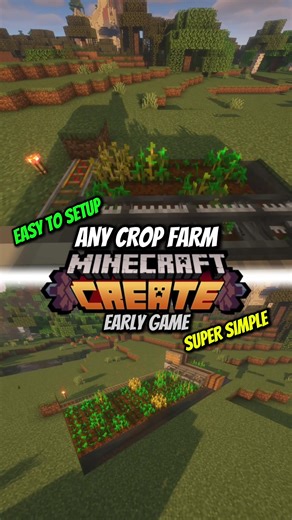 Any Crop Farm Minecraft Create #createmod #minecraft