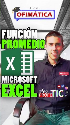 Función PROMEDIO ​💻📗 Microsoft Excel curso de #OFIMÁTICA #SOYPROFETIC