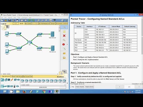 7.2.1.7 Packet Tracer - Configuring Named Standard IPv4 ACLs