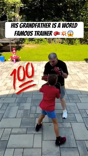 Grandfather & grandson boxing. ❤️💯💥🥊