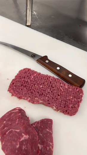 Beef Cube Steak #butcher #beef #cubesteak #berkel #tender #chickenfriedsteak #swisssteak #beardedbutcher #professional #delicious #fyp #viral | The Bearded Butchers