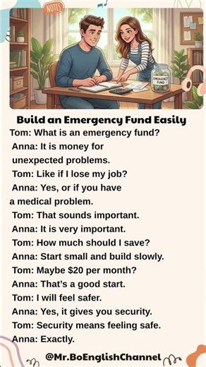 Build an Emergency Fund Easily | Learn English in Daily Life!