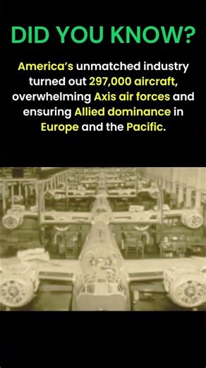 America built 297,000 warplanes #WWII #History #Facts