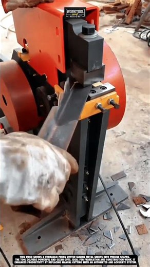 Manual Metal sheet cutting with hydraulic press fast precision worktool cutter