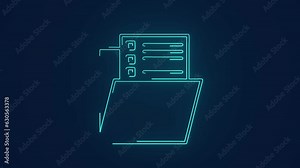 File folder storing information in computer animation