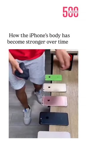 Z Raj on Instagram: "The video applies hydraulic pressure to iPhone models from the 6 to 15 Pro, revealing aluminum frames (e.g., iPhone 6-8) bend at ~50-70 pounds while titanium (iPhone 15 Pro) resists up to 150+ pounds, per similar JerryRigEverything tests. Apple's frame materials evolved from aluminum (2012-2017) to stainless steel for Pro models (2018-2022) and titanium since iPhone 15 Pro (2023), prioritizing strength-to-weight ratios backed by aerospace-grade alloys. Thread replies blend m