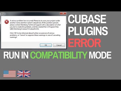 Cubase Plugins Error FIXED!!! - A serious problem has occured: