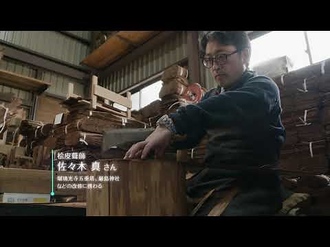 やまぐち百景#21 伝統屋根工法 檜皮葺師