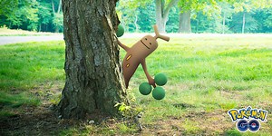 木の後ろからポケモン、ヨッ。ポケモンGOにARブレンディング搭載