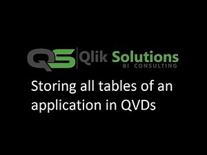 Qlik_005 : Scripting_003 : Dynamically store all tables of an application into QVDs using FOR LOOP