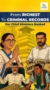 3K views · 65 reactions | From the wealthiest CM to the one facing the most criminal cases - ADR’s latest report breaks down everything you need to know about your Chief Ministers. Watch the full video for the complete picture! #chiefminister #ipac #adr #politicalconsultancy #politics #indianpolitician | Indian Political Action Committee | Facebook