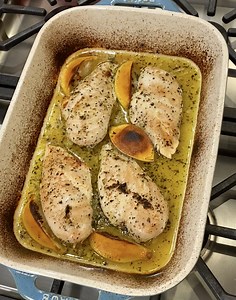 Baked Lemon Garlic Chicken Breasts