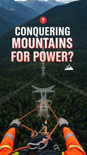 Power Line Worker: Extreme Heights & Mountain Maintenance (Insane POV!) #shorts #california