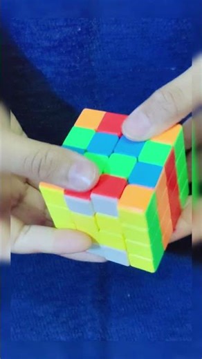 Making the 6 sided donut 🍩 or dot pattern on a 4x4x4 Rubik's cube. #shortsfeed#4x4x4#cube#donut#six