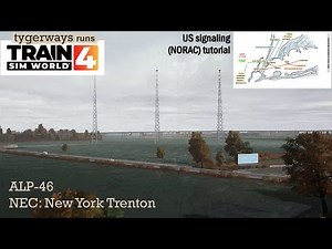 US Signaling (NORAC): PCL Amtrak "Colorized" Position Light Signals | NEC NY Trenton (TSW tutorial)
