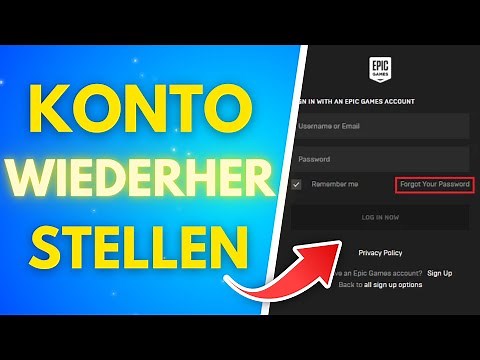 Epic Games Konto wiederherstellen - Tutorial