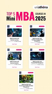 6K views · 38 reactions | Think an MBA is too much? Think again! Our Mini MBA gives you the essentials, insights, and edge—without the full-time commitment.   Learn smart. Lead smart. Because BIG things often come in MINI packages.   Comment down “Mini MBA” to know more! #MiniMBA #FutureSkills #careergoals #BusinessEssentials #LearnWithUniAthena #ProfessionalGrowth | Uniathena - Short Courses | Facebook