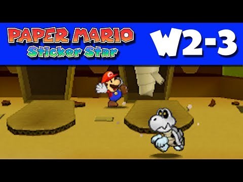 Paper Mario Sticker Star - Gameplay Walkthrough World 2-3 - Sandshifter Ruins (Nintendo 3DS)
