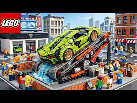 Supercar Takes on the Ultimate LEGO Technic Treadmill Challenge! | Lego Funny Experiment