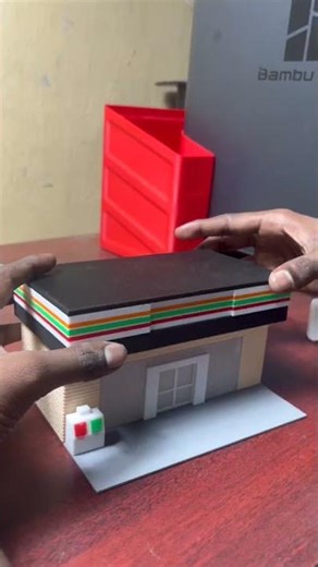 3D Printed a 7-Eleven Mini Store (Insane Detail🥶) | Custom Miniatures🤩 #unboxing #shorts #3dprinting