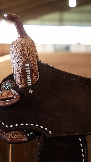 Check out all of our In Stock Saddles on Tacktical.com. This is our Chocolate Helotes! #tack #horses #riding #western #horsecare #saddle #saddlepad