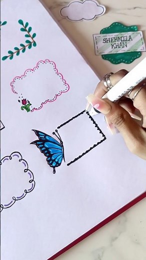 EASY BORDER DESIGNS/PROJECT WORK DESIGNS/CORNER AND SIDE BORDER DESIGN #shehnilakhan