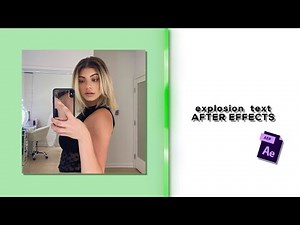 explosion text | AE TUTORIAL