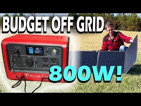 200W Solar Panel & BLUETTI EB70S 800w LiFePO4 Generator! Off Grid Portable Power Station Review