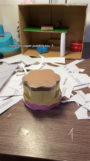 Cute Paper Pudding Craft Tutorial