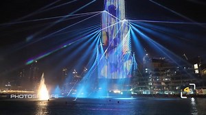 628K views · 10K reactions | The Dubai Fountain Show - LightUp 2018 Credits: yt@Photosr4life | Fast Track Travel and Tourism | Facebook