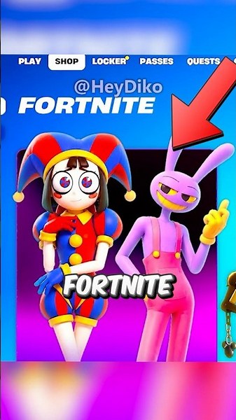 FINALLY HERE! First Look At Pomni & Jax In Fortnite! 🎪🎮 #tadc #fortnite #shorts