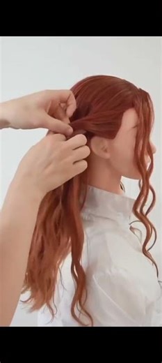 twist waterfall braid 🤌🏻💕 #hairstyle