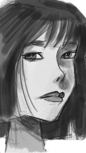 Digital Illustration - Sadness (Value and Expression Study)