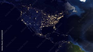 Central America Time-Lapse Map Location Animation