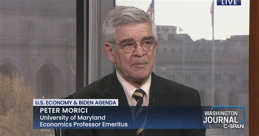Washington Journal: Peter Morici Discusses the U.S. Economy & Federal Spending