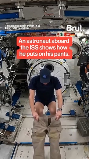 Brut on Instagram: "How do astronauts get dressed in space? Astronaut Don Pettit shows us from aboard the ISS! #AstronautLife #SpaceExploration #NASAastronauts #SpaceFashion #SpaceLife"