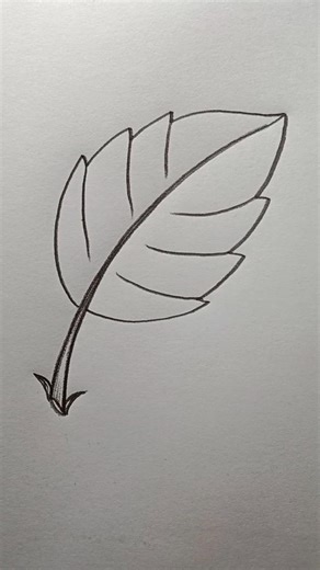 How to draw leaf🌿Easy leaf drawing #shots #creative #youtubeshorts