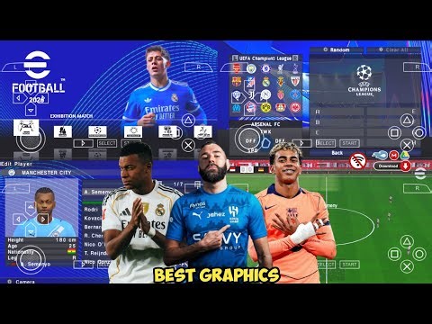 EFOOTBALL PES 2026 PPSSPP ISO NO TEXTURES & NO SAVE DATA NEW KITS 2025/26 REAL FACES & TRANSFER