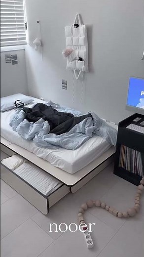 평상형 디자인에 수납까지😳 '룬드' 침대 프레임 추천해요🫰｜누어, Nooer #매트리스 #침대 #침대프레임 #원목침대 #패브릭침대 #수납침대