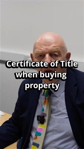 Certificate of Title when buying property