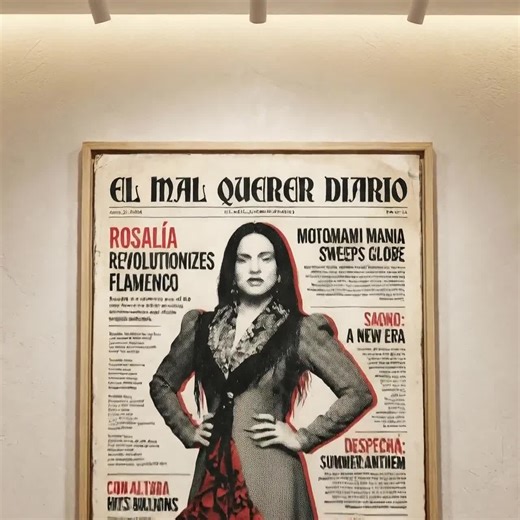 Rosalia Canvas Wall Art, Spanish Singer Portrait, Music Icon Poster, Modern Pop Art Print, Rosalia Home Decor, Rosalia Poster