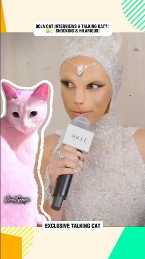 Doja Cat Interviews a Literal Meow and It’s INSANE 🤯🐾#dojacat #shorts