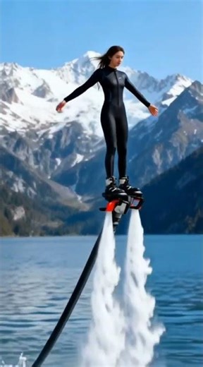 Jetpack Lake Flight: Aerial Backflip Adventure